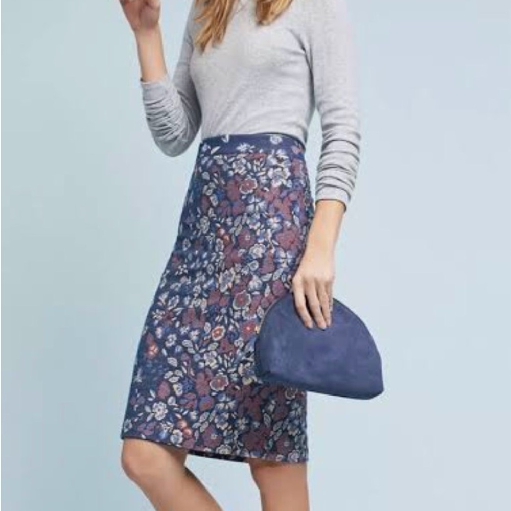 Maeve Gertje Floral midi skirt